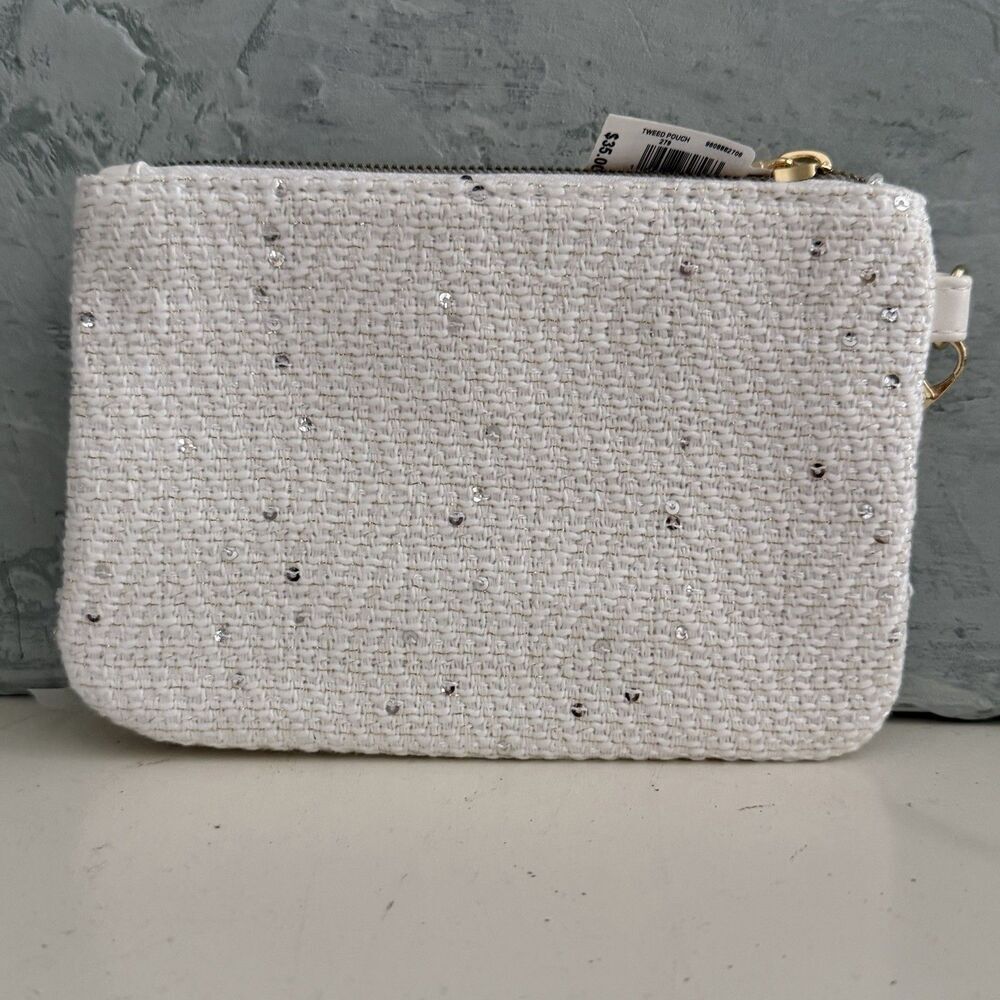 Kendra Scott Tweed Pouch Travel Mini Wristlet NEW - Picture 5 of 10